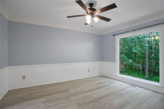 2316 Fripp Overlook NW, Acworth, GA 30101 - unfurnished room featuring wood finished floors, ceiling fan, and ornamental molding