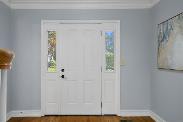 2316 Fripp Overlook NW, Acworth, GA 30101 - foyer entrance featuring plenty of natural light, wood finished floors, and ornamental molding
