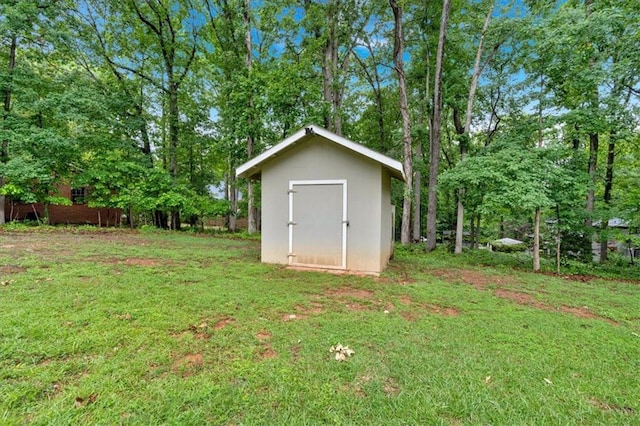 view of shed