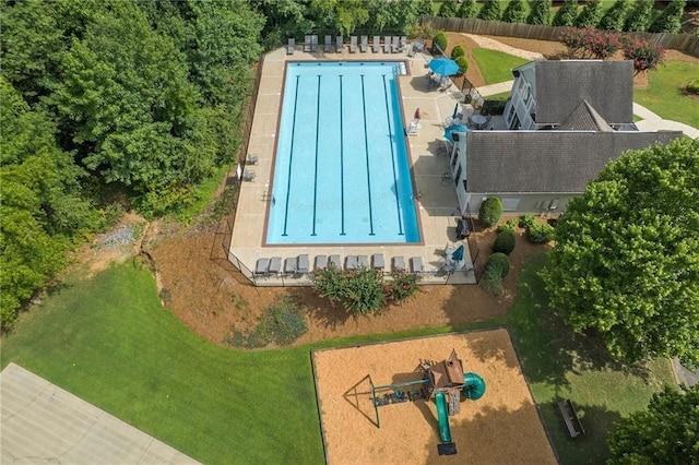 2802 Arabian Trl NE, Marietta, GA 30062 - view from above of property featuring a pool