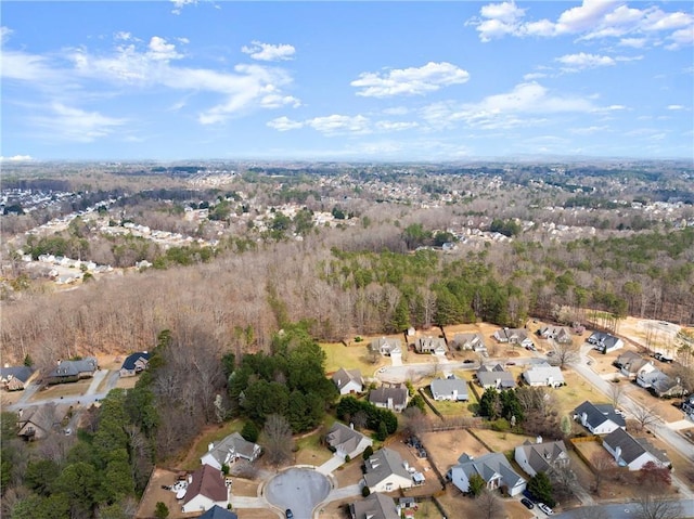 bird's eye view with a residential view