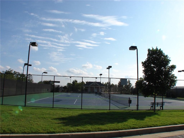 view of tennis court