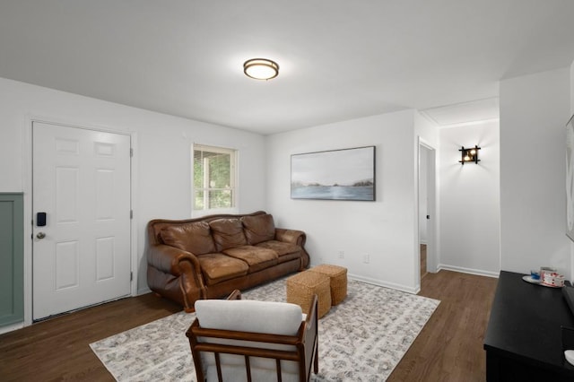 3142 Chamblee Gap Rd, Cumming, GA 30040 - living room with dark wood-style floors