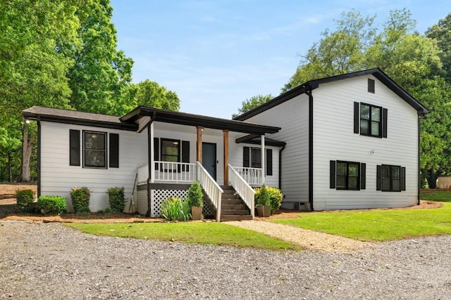 3142 Chamblee Gap Rd, Cumming, GA 30040 - view of front of home featuring a porch and a front lawn