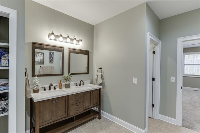 bathroom featuring vanity