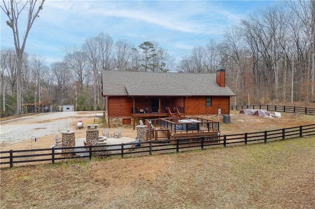 exterior space featuring a rural view