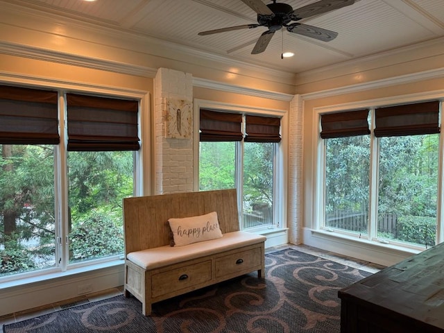 1984 Mendenhall Cir, Atlanta, GA 30341 - living area with ceiling fan, healthy amount of natural light, and ornamental molding
