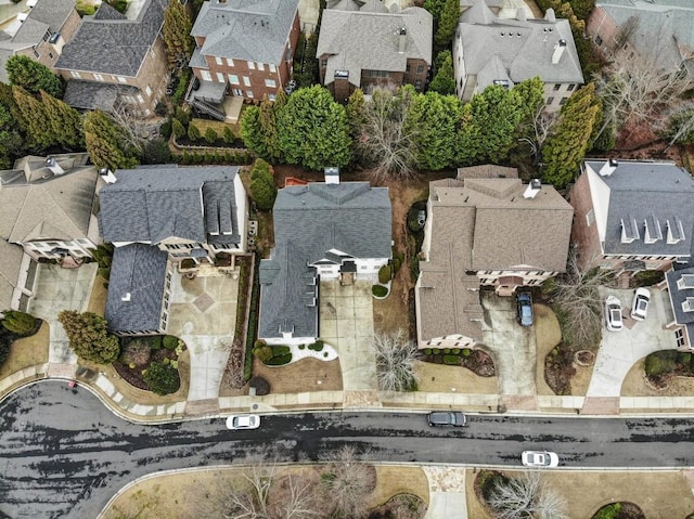 drone / aerial view with a residential view