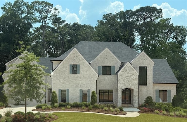 195 Blackberry Ridge Trl, Alpharetta, GA 30004 - french country inspired facade featuring stone siding and a front lawn