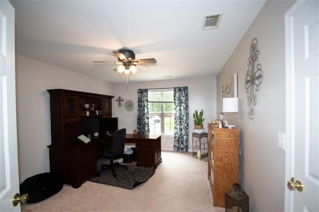 10 Stagg Trce, Social Circle, GA 30025 - home office featuring carpet and a ceiling fan