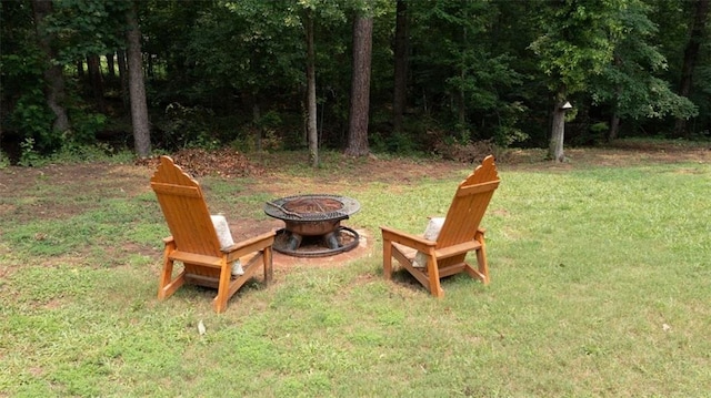 10 Stagg Trce, Social Circle, GA 30025 - view of grassy yard with an outdoor fire pit