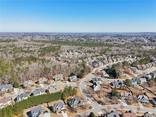 aerial view with a residential view