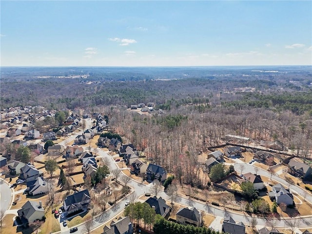 aerial view with a residential view