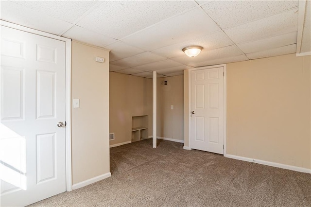3018 Meadowview Dr SE, Atlanta, GA 30316 - basement with carpet floors and a drop ceiling