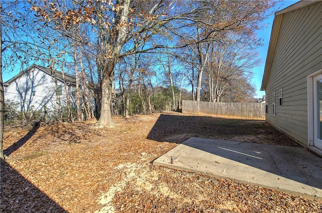 view of yard with a patio