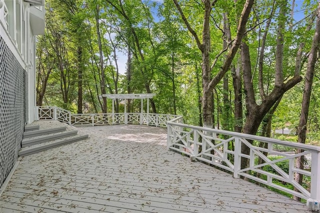view of wooden terrace