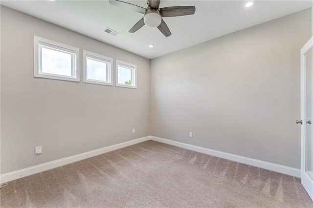 242 Aspen Way, Dallas, GA 30157 - spare room with ceiling fan, carpet flooring, and recessed lighting