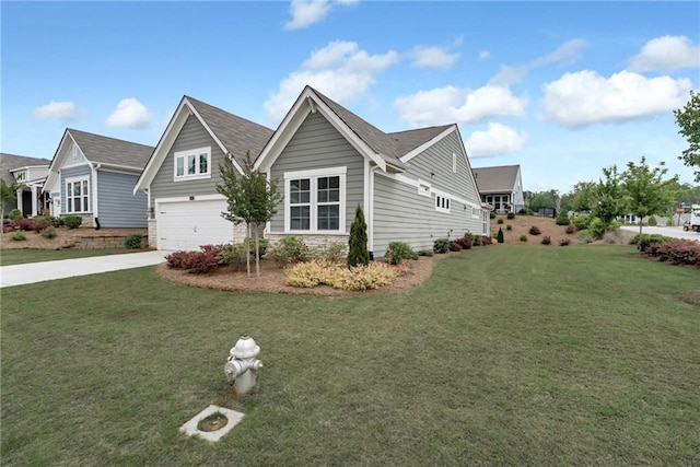 242 Aspen Way, Dallas, GA 30157 - view of front of house with driveway, a front lawn, and an attached garage