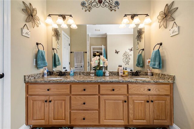 bathroom featuring vanity