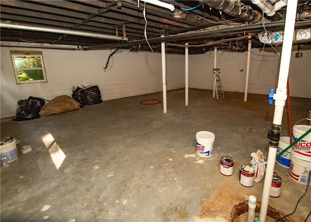 view of basement