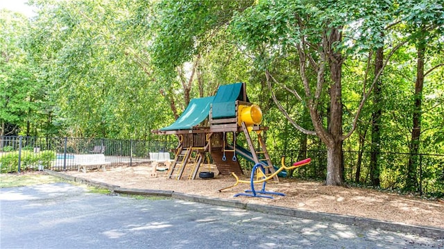 community playground with fence