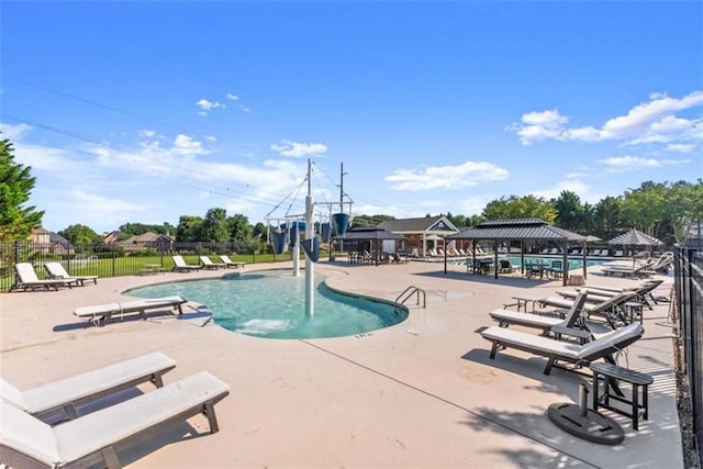 2539 Sagebrush Trl, Buford, GA 30519 - community pool with a gazebo and a patio area