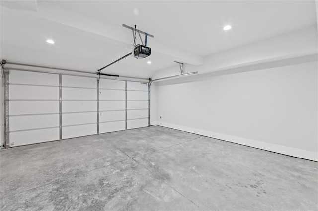 101 Fairfield Ct, Atlanta, GA 30314 - garage featuring a garage door opener, recessed lighting, and baseboards
