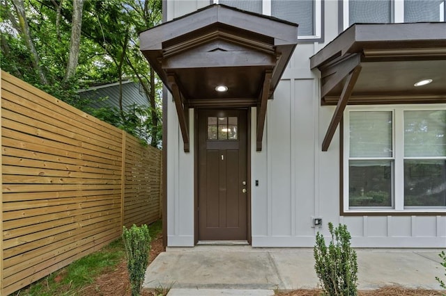 101 Fairfield Ct, Atlanta, GA 30314 - view of exterior entry with board and batten siding and fence
