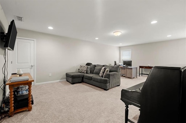 view of carpeted living room