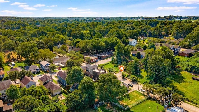 bird's eye view with a residential view