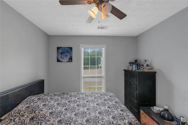 147 Midland Dr, Stockbridge, GA 30281 - bedroom featuring a textured ceiling and a ceiling fan
