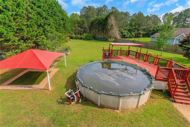 147 Midland Dr, Stockbridge, GA 30281 - view of yard featuring a wooden deck