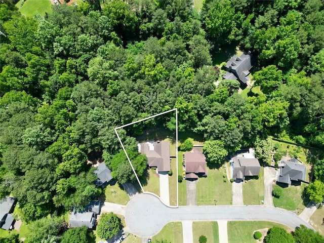 5600 Walnut Creek Ct NW, Lilburn, GA 30047 - aerial perspective of suburban area featuring property boundaries highlighted