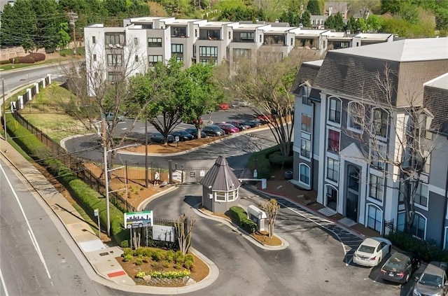 aerial view with a residential view