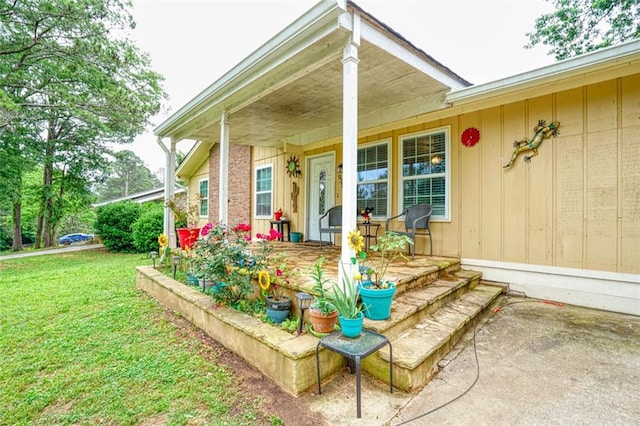 exterior space with a porch