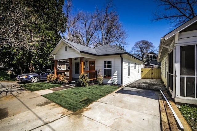 bungalow-style house with a porch