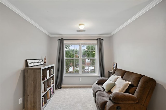 1185 Charter Club Dr, Lawrenceville, GA 30043 - sitting room with crown molding, carpet floors, and baseboards