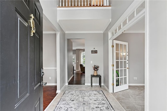 1185 Charter Club Dr, Lawrenceville, GA 30043 - entrance foyer featuring baseboards and ornamental molding