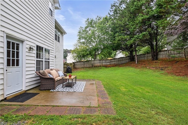 1185 Charter Club Dr, Lawrenceville, GA 30043 - view of yard featuring a patio area and an outdoor hangout area