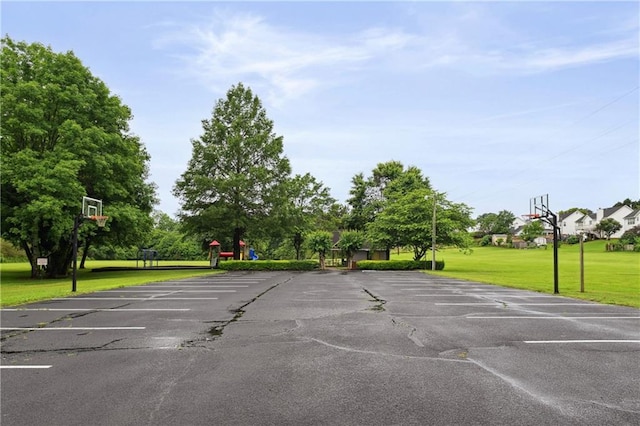 1185 Charter Club Dr, Lawrenceville, GA 30043 - uncovered parking lot with community basketball court