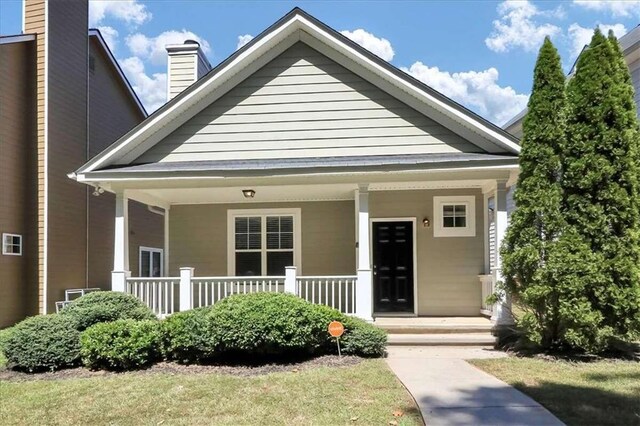 view of front of house featuring covered porch