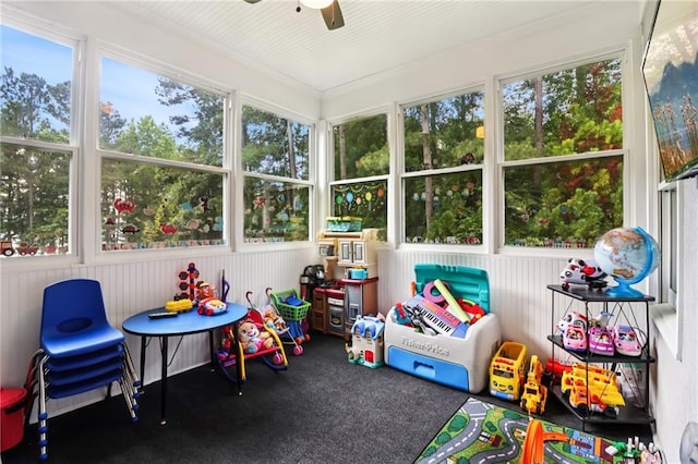 1213 Grande Vw, Loganville, GA 30052 - sunroom with ceiling fan and healthy amount of natural light