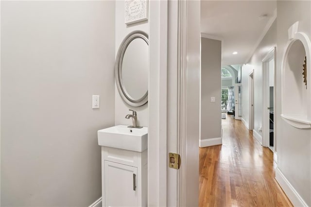 1213 Grande Vw, Loganville, GA 30052 - bathroom with wood finished floors and vanity