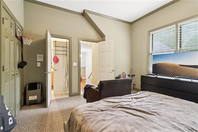 1213 Grande Vw, Loganville, GA 30052 - carpeted bedroom featuring crown molding and baseboards