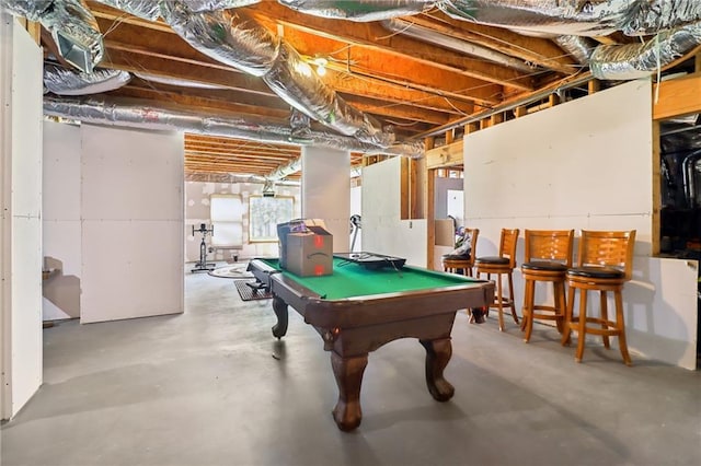 1213 Grande Vw, Loganville, GA 30052 - game room featuring concrete flooring and billiards table