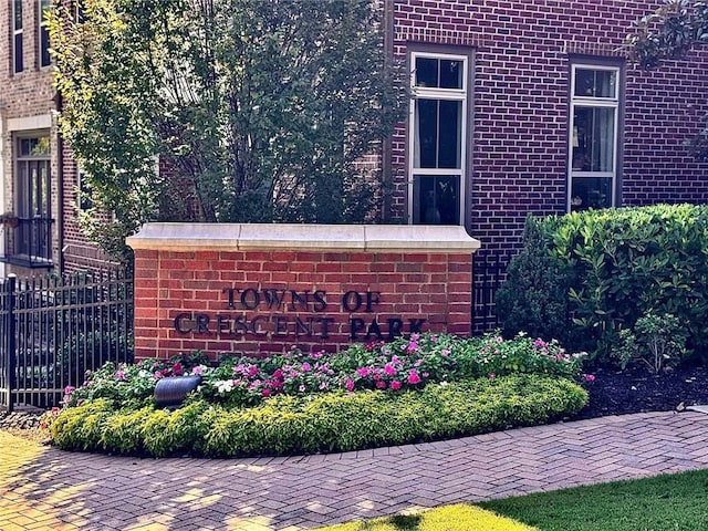 view of community sign