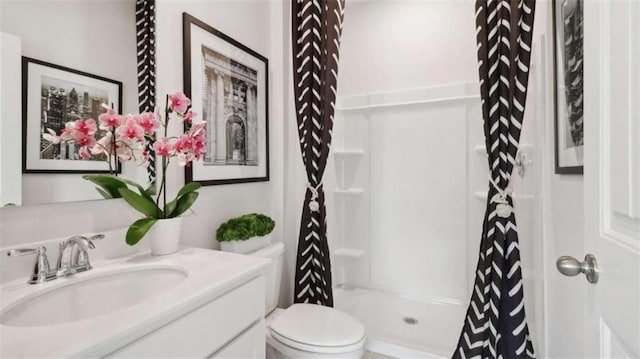 204 College Cir Unit 1003, Hapeville, GA 30354 - bathroom featuring vanity, curtained shower, and toilet