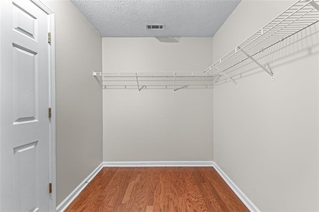spacious closet featuring wood finished floors