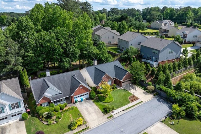aerial perspective of suburban area