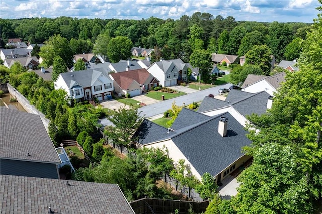 aerial perspective of suburban area